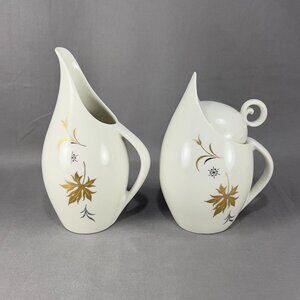 Vtg Royal Jackson Enchantment Parisienne Sugar Bowl & Lid Creamer Floral